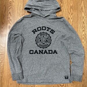 Roots Gray Hoodie with Black Logo